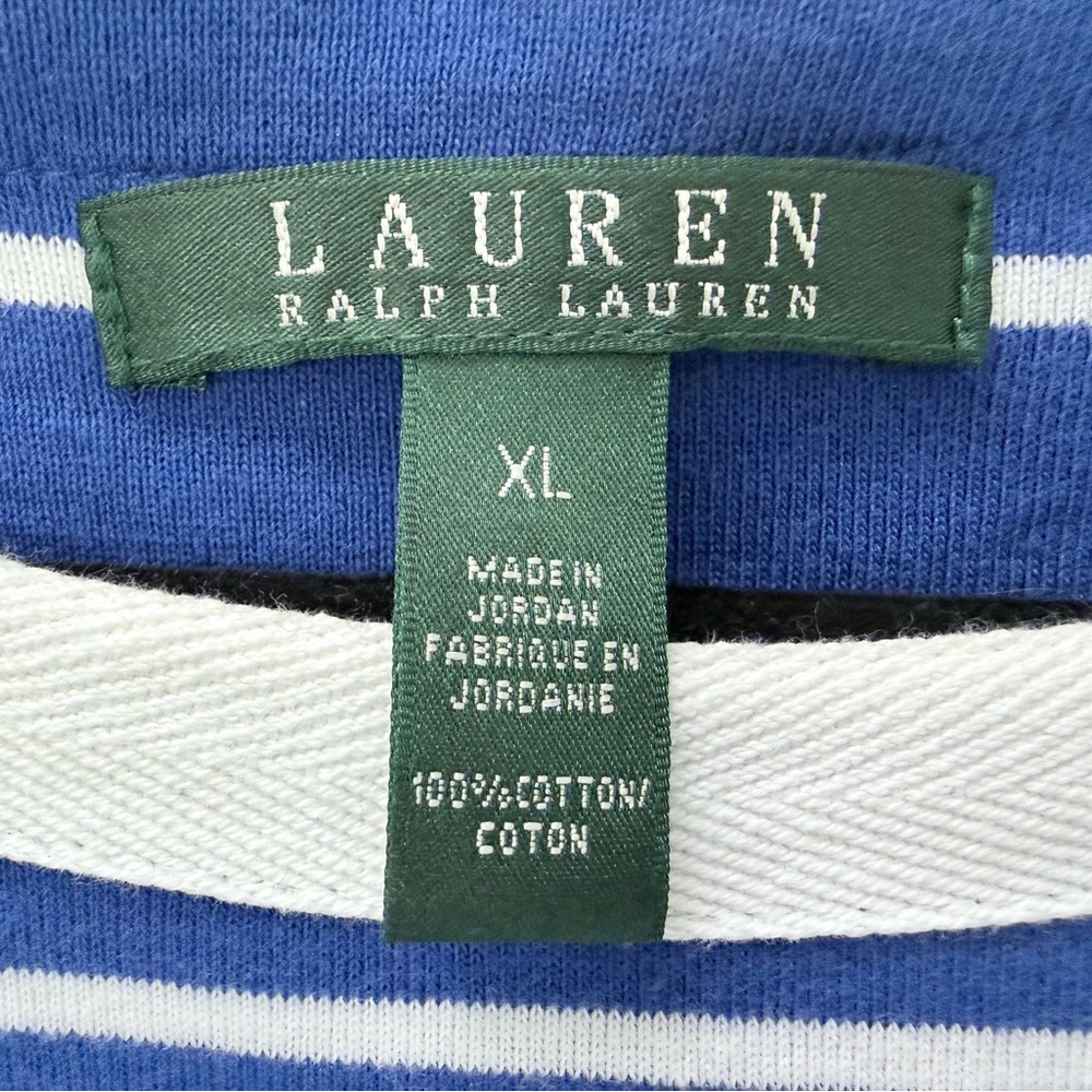 Lauren Ralph Lauren Blue & White Stripe Nautical Cotton Dress | XL - Picture 2 of 6